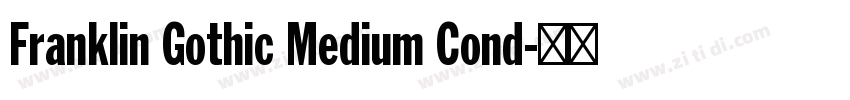 Franklin Gothic Medium Cond字体转换
